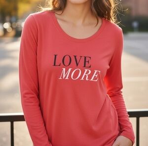 Sundry Love More Long Sleeve Tshirt Womens NEW
